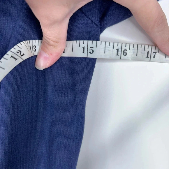 Lafayette 148 Blue Full Zip Dress Fit And Flare Short Sleeve Office Size 0 - Picture 7 of 9